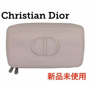 【新品未使用】Christian Dior Beauty ポーチ ロゴ スクエア ディオール ビューティー ラウンド 巾着 CD