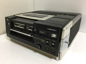 *^ Showa Retro Toshiba video cassette recorder V-9000 portable VTR Beta video deck junk 