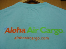 即決　ハワイ　Aloha Air Cargo　アロハエアカーゴ航空　スタッフ　Ｔシャツ　水色　XＬ_画像3