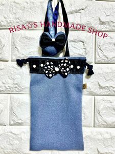 【SALE】スマホポーチ　【RISA☆S HANDMADE SHOP 】ハートのモチーフノベルティー付　ハンドメイド