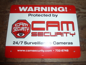 CAM SECURITY Hawaii security signboard pra Home security house office work place office store garage USDM HDM old shop local genuine article regular goods 