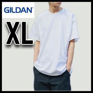 新品未使用 ギルダン 6oz ウルトラコットン 無地半袖Tシャツ ユニセックス 白1枚 XL