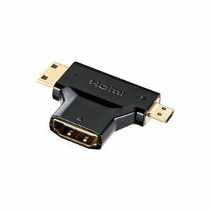 （まとめ）サンワサプライ HDMI変換アダプタミニ＆マイクロHDMI AD-HD11MMC【×2セット】