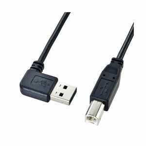 (まとめ)サンワサプライ 両面挿せるL型USBケーブル(A-B標準) KU-RL15【×5セット】