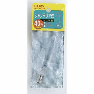 （まとめ） ELPA シャンデリア球 電球 40W E12 クリア G-73H（C） 【×20セット】