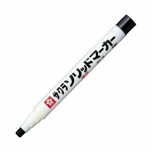 （まとめ）サクラクレパス ソリッドマーカー細字 SC-S#49 黒【×100セット】