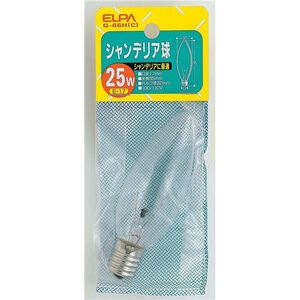 （まとめ） ELPA シャンデリア球 電球 25W E17 クリア G-65H（C） 【×20セット】