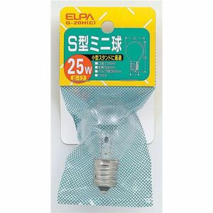 （まとめ） ELPA S型ミニ球 電球 25W E17 クリア G-20H（C） 【×30セット】