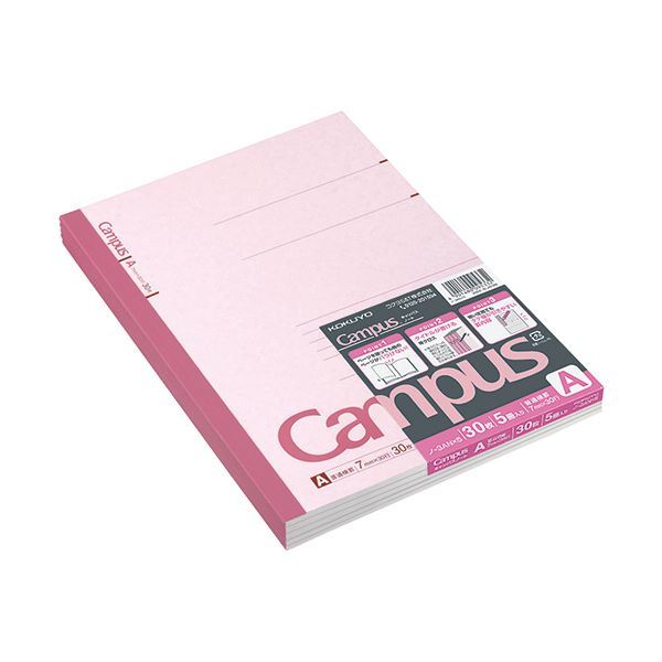 まとめ) コクヨ 再生紙キャンパスノート(普通横罫) セミB5 A罫 30枚 ノ-E3AN 1冊 文房具・事務用品