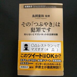 その「つぶやき」は犯罪です 知らないとマズいネットの法律知識