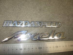 BL3FW マツダスピードアクセラ バックドア部のエンブレム MAZDASPEED/AXELA