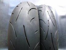 【送料無料★ ※沖縄・離島を除く】中古前後セット!ダンロップ◎D214. 120/70ZR17. 180/55ZR17. GP866:23014_画像1