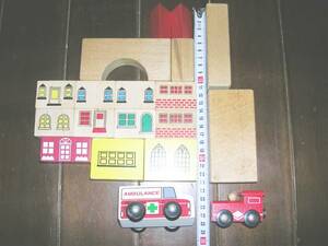  loading tree * wooden car etc. various set 19 point ( scratch * dirt equipped )