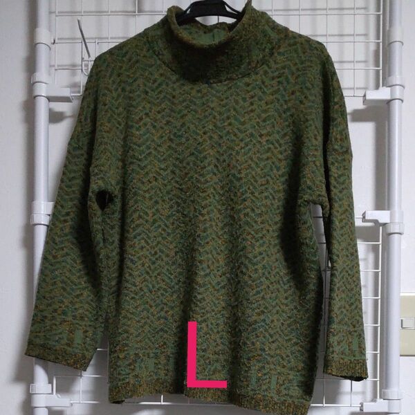 セーター　濃いグリーン　L