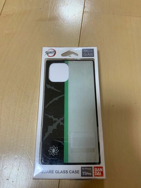 【鬼滅の刃】 スクエア　ガラス　ケース　iPhone 11 Pro 用　不死川実弥　スマホ
