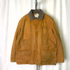 70s writing brush chronicle body tag L.L.Bean hunting jacket L-XL USA made Safari coverall L e ruby n60s 80s old clothes Old Vintage 