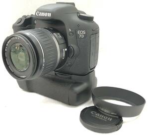 １円スタート CANON キャノン EOS-7D /ZOOM LENS EF-S 18-55mm 1:3.5-5.6 ⅱUSM デジタル カメラ ブラック 動作未確認 ジャンク品