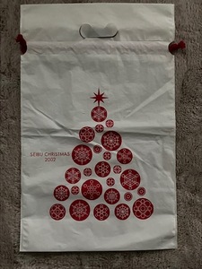 西武百貨店シャンテバッグ（2002年もの）　「SEIBU CHRISTMAS　2002」　　巾着袋