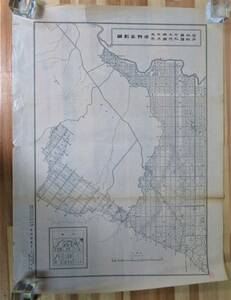 KP06 no.201◇希少 【古地図 胆振國千歳郡千歳・石狩國札幌群月寒 原野區畫圖】 明治38年 昭和7年3刷 北海道 殖民区画図 230107