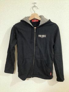 Розовый дом розовый дом Zip Parker Sweat Parker Black Retro Showa Женская одежда