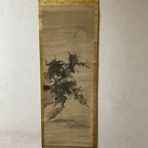 Art hand Auction 即決!模写 英一蝶/月川木図 (検索=海 浮世絵 北斎 広重 国芳 春信 省亭 雅邦 雪岱 是真 容斎 狩野派 大和絵 暁斎 大観 栖鳳), 絵画, 日本画, 山水, 風月