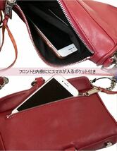 新品★[REBECCA MINKOFF/レベッカミンコフ]MINI M.A.C. チェーンバッグ 本革 レザー ショルダー クラッチ ポーチ ポシェット ペールピンク_画像4