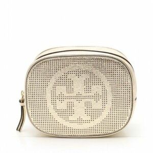 トリーバーチ TORY BURCH コスメポーチ 化粧ポーチ シャンパンゴールド 小物 レザー レディース