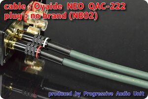 ★ NEO QAC-222 RCA(NB02)ケーブル 45cm×2本