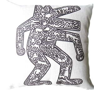 キースヘリング Keith Haring クッションカバー ドッグ 近代美術 グラフィック アート 送料無料