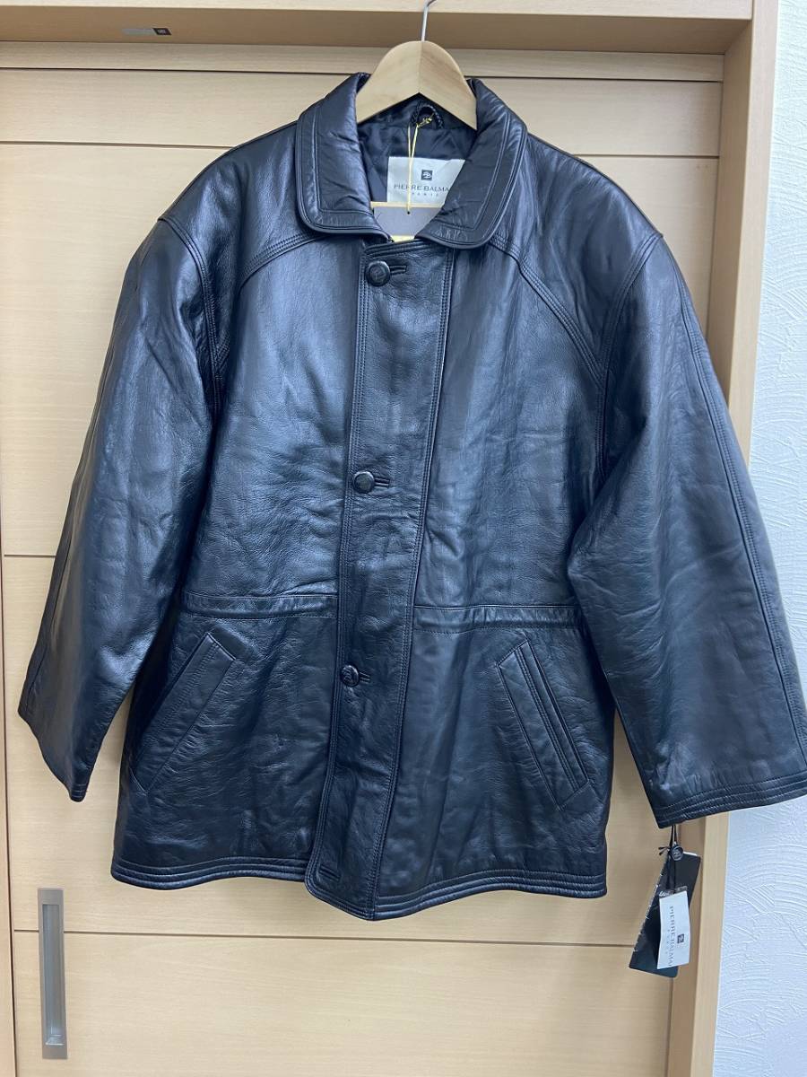 BALMAIN HOMME 定価83万 ハラコ 豹柄 レザー ジャケット 44