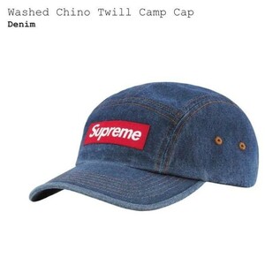 1円スタート オンライン完売 Supreme Washed Chino Twill Camp Cap ！シュプリーム スモール ボックスロゴ オンライン購入 新品未使用 