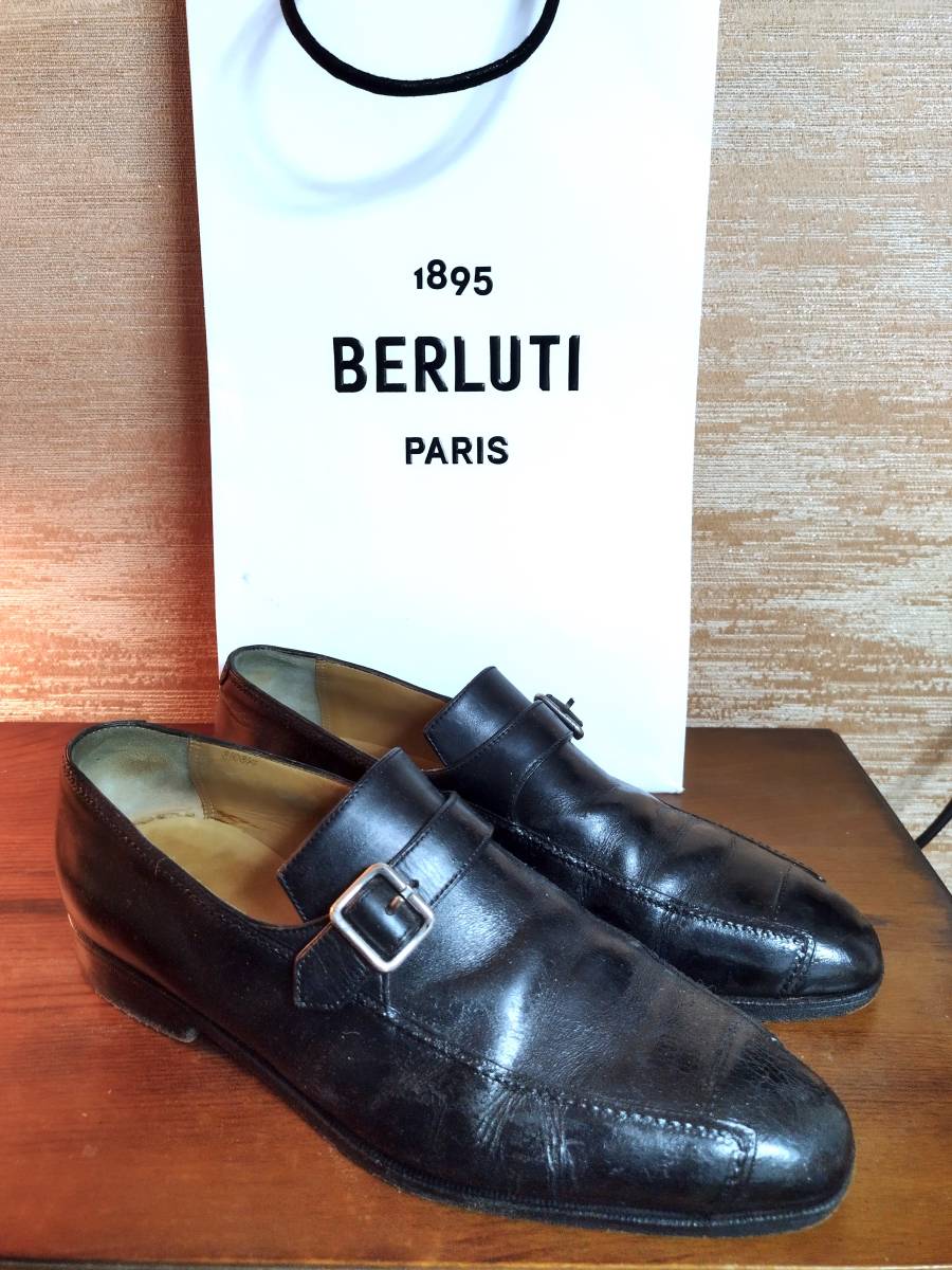 全3色/黒/赤/ベージュ Berluti ベルルッティ ドレスシューズ 8.5 超美