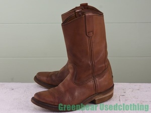 U084*USA made [ Red Wing RED WING] Vintage pekos boots is good taste tea Brown lady's 7D 25.