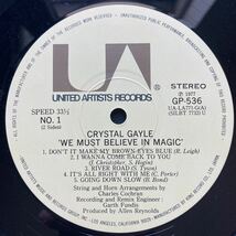 LP CRYSTAL GAYLE / WE MUST BELIEVE IN MAGIC_画像9