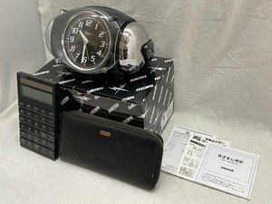 ★【SEIKO 置時計 NR438K OKACHI ラウンドファスナー 長財布 TSUTAYA オリジナルブランド HEDERA ヘデラ 電卓】SH15375