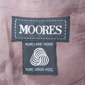 90s Harris Tweed ビッグサイズ 48L MOORES ツイード ウール テーラード ジャケット ブレザー 灰 ハリスツイード 古着 ビンテージ 2JA0905の画像4