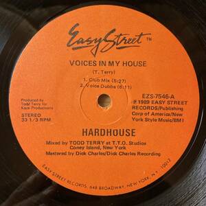 US盤　VOICES IN MY HOUSE / HARDHOUSE EZS-7546-A シュリンク