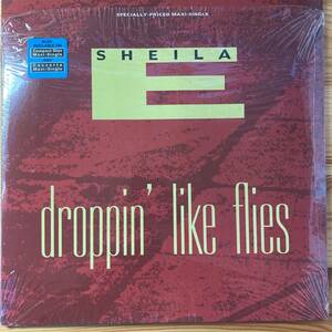 USオリジナル　12“ SHEILA E / DROPPIN” LIKE FLIES 9 21758-0 SRC刻印　シュリンク　ステッカー