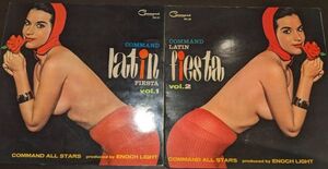 ２枚セット！63年プレスLP ペラジャケ The Command All-Stars /Command Latin Fiesta Vol. 1,Vol. 2【Command SH 37,38】ラテン フェロモン