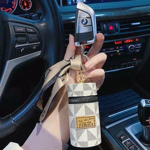 キーホルダー ミニバッグ スマートキー キー入れ バッグチャーム キーケース ファッション小物 ストラップ 小銭入れ ホワイトのみ