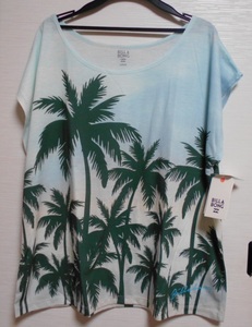  Billabong billabong cocos nucifera. tree stylish cut and sewn L *. new goods Nankoku summer resort 