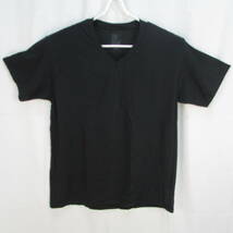 87-00238 【アウトレット品】 Hanes VネックTシャツ(半袖)5枚入り メンズ LLサイズ 黒_画像1