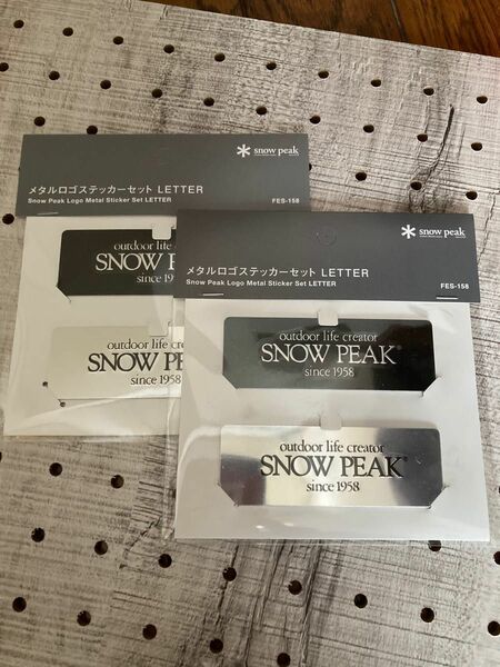 snow peak メタルロゴステッカーセット LETTER （2セット）4枚