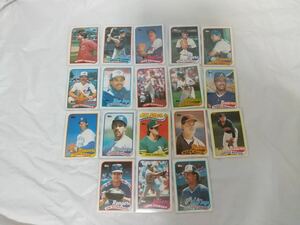 MLBカード 1989 Topps Baseball Cards 18枚 ホセ・カンセコ B.J.サーホフ ジョー・カーター 他 野球カード メジャーリーグ