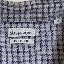 StevenAlan(USA)コットンフランネルチェックシャツ　ライトグレー_画像4