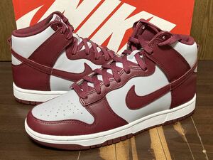 22年製 NIKE DUNK HI RETRO ナイキ ダンク レトロ【DD1399-600】DARK BEETROOT ダーク ビートルート レザー LEATHER 天然皮革 US9