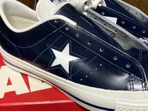 22年製 CONVERSE ONE STAR J コンバース ワンスター MADE IN JAPAN 日本製 MIDNIGHT BLUE LEATHER ミッドナイト ブルー レザー 紺 29.0cm_画像3