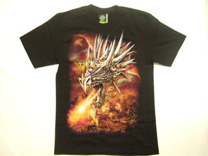 横浜最新 夜光 キングドラゴンの父 ドアップ柄♪魅惑のＴシャツKing Dragon M, L 送料220円21(サイズを必ずお知らせ下さい)