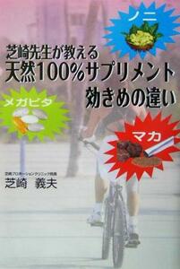 芝崎先生が教える天然１００％サプリメント効きめの違い／芝崎義夫(著者)