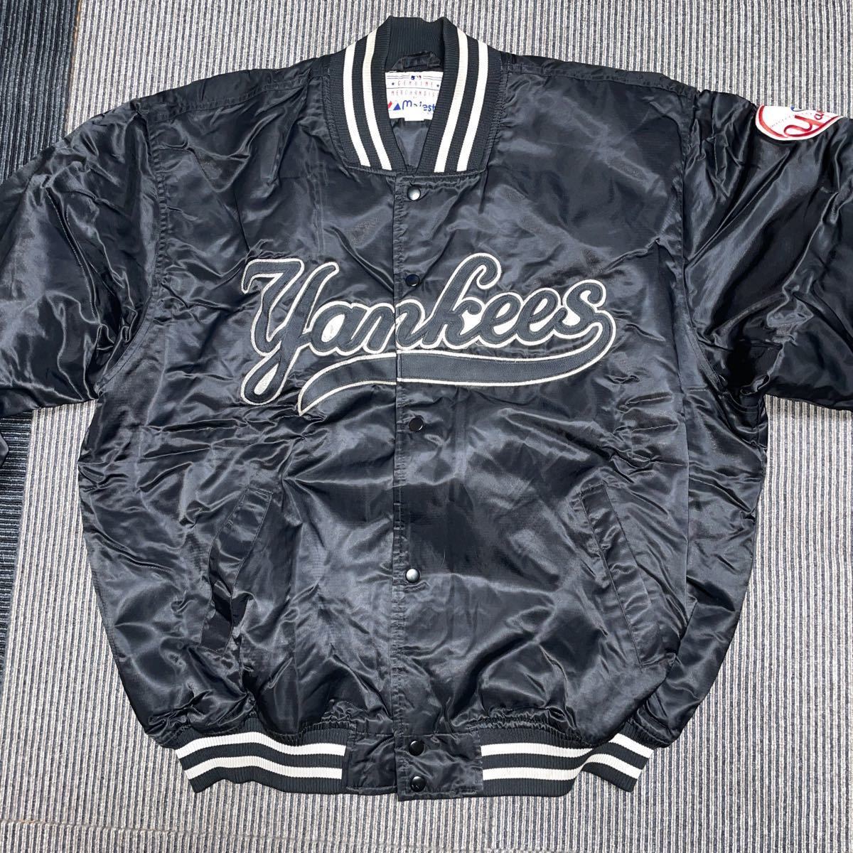 詰替え Majestic/ヤンキース/スタジャン/M/90s/Yankees/ネイビー 